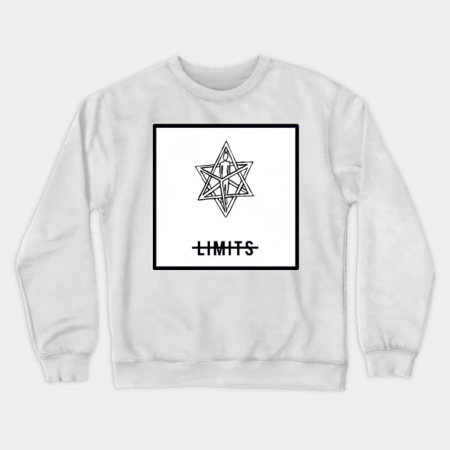 No Limits Merkaba White #8 Crewneck Sweatshirt by imetatron